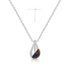 Silver Tiger Eye Droplet Pendant Necklace